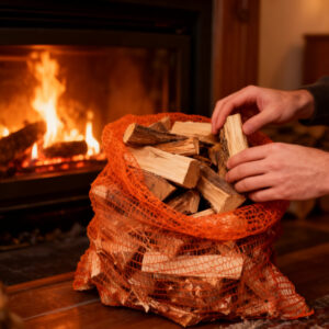 Lot de 10 Filets de Bois allume-feu prêt à flamber