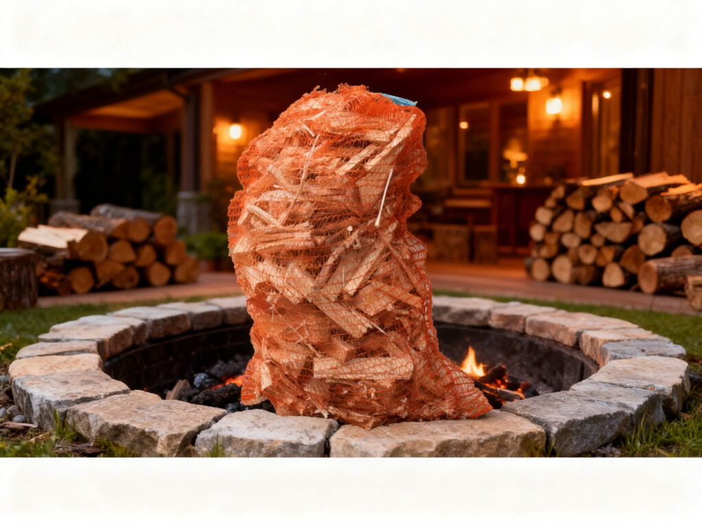 Lot de 10 Filets de Bois allume-feu prêt à flamber – Image 2