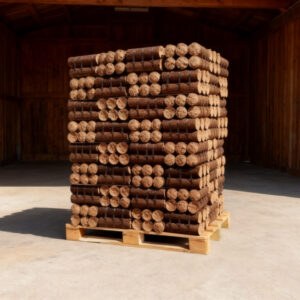 Alternative view of Palette de bois densifié feuillus & résineux  960 kg ultra secs